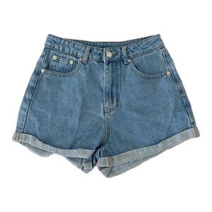 High-Waisted Denim Shorts